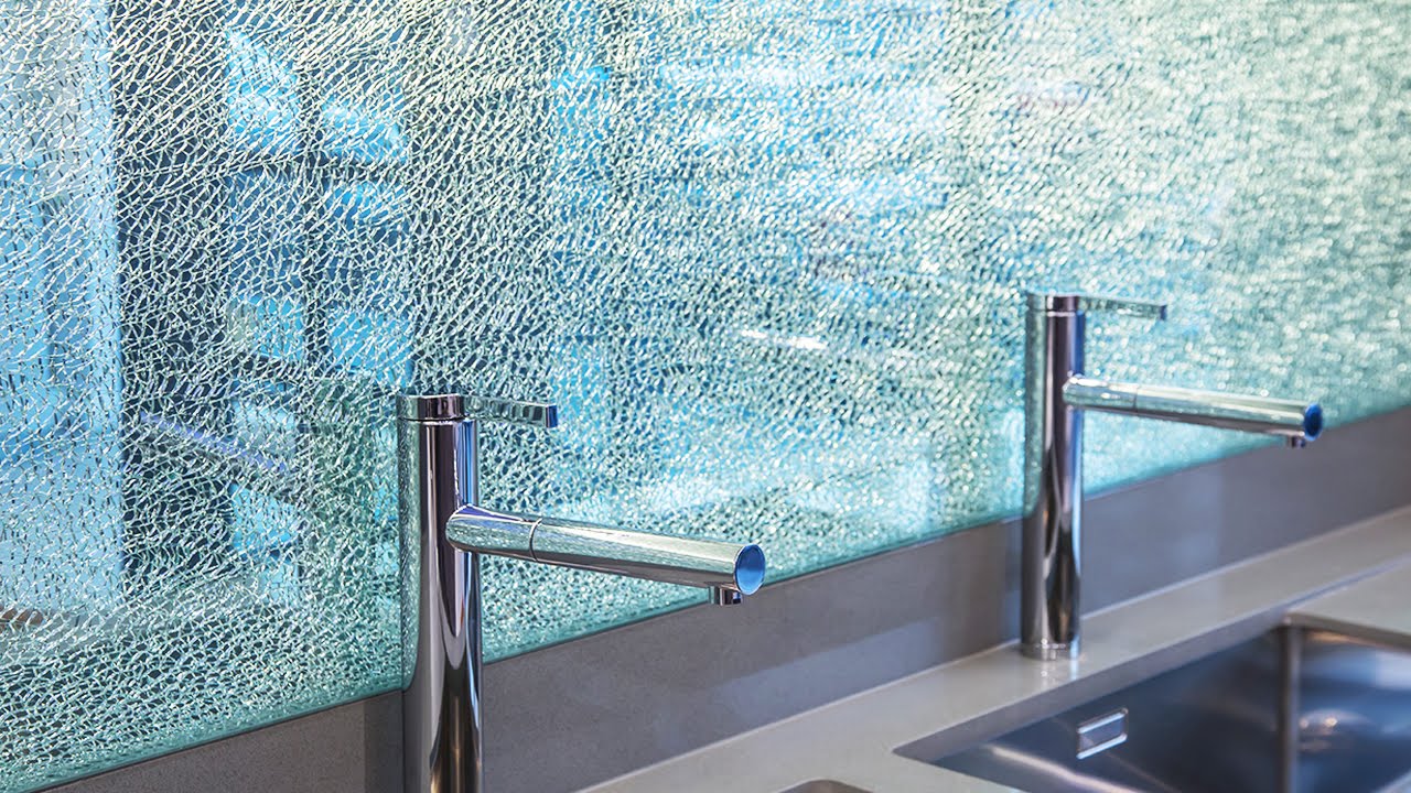 Crackle Glass Backsplash